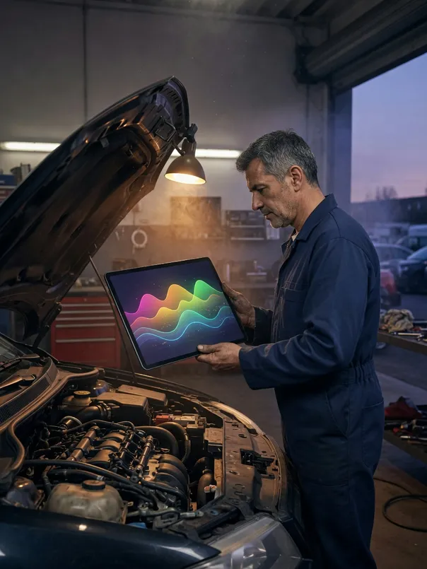 Reading live engine data at the hood